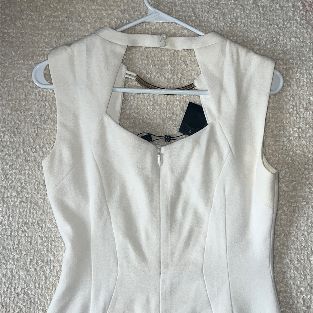 NEW BCBGMaxAzria Cream Sleeveless Dress - Picture 7 of 8